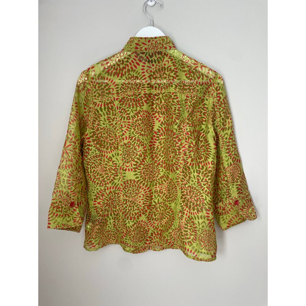 Multiples Button Down Top Size Medium 3/4 Sleeves… - image 4